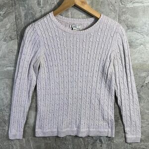 Croft & Barrow lavender pink cable knit sweater woman's  Size S #knitwear